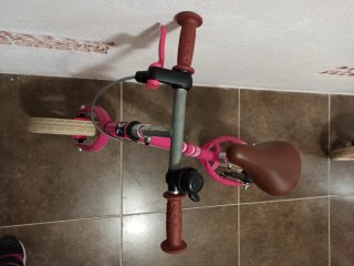 Bicicleta de aprendizaje rosa