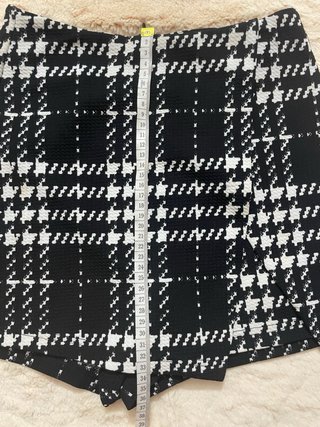 Falda pantalón cuadros blanco y negro Talla XS