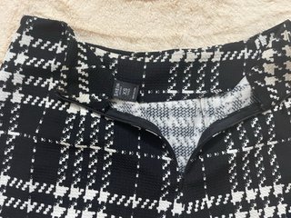 Falda pantalón cuadros blanco y negro Talla XS