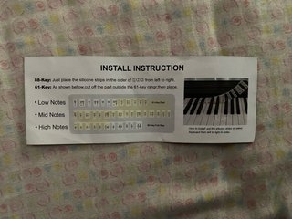 Guías de notas para piano de silicona