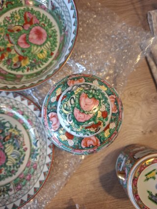 Porcelana Macao - Cuenco, Plato, té