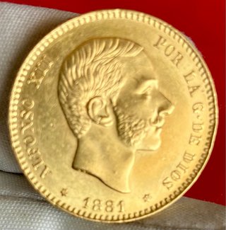 Alfonso XII 25 Pesetas 1881 Oro 8,08g