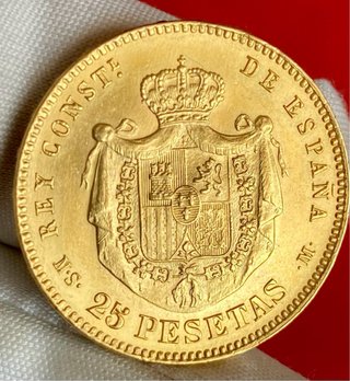 Alfonso XII 25 Pesetas 1881 Oro 8,08g