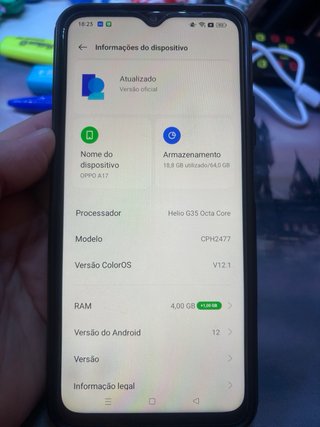 Oppo A17 como novo