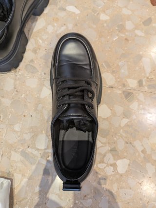 Zapatos Zara Volumen Bordón Negro Talla 44