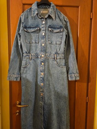 Abito lungo in denim Zara