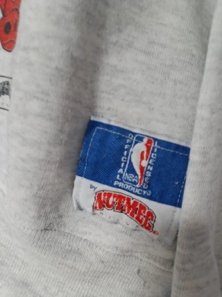 Sudadera Vintage Chicago Bulls Gris Roja