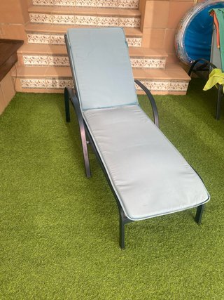 Hamaca de piscina gris y verde oscuro