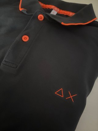 Polo Sun68 Nero Arancione Taglia S