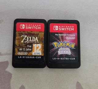 Zelda Breath of the Wild y Pokémon Perla sin caja