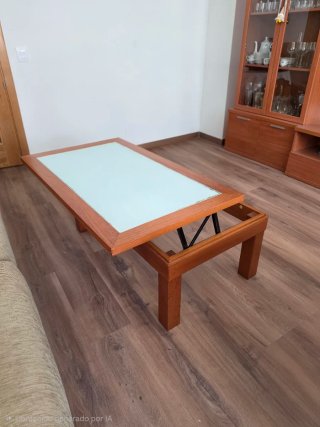 Mesa de centro madera y cristal
