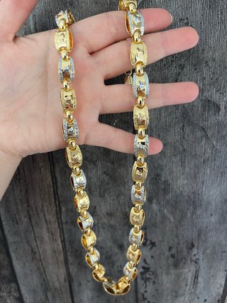 Cadena Versace Chapado Oro bicolor