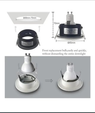 Focos LED Empotrables GU10 (Pack 4)