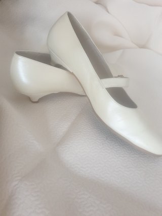 Zapatos Merceditas Piel Blanco Crudo 41