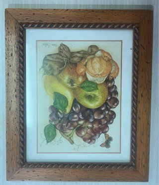 Set 3 Cuadros Frutas Cocina Madera