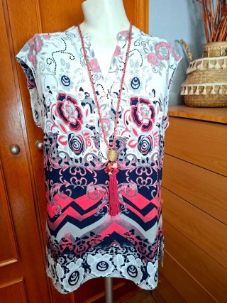 Blusa vaporosa boho fresca talla única