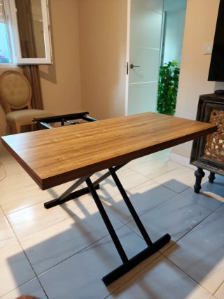 Mesita de salón elevable plegable
