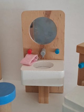 Set Baño Juguete Madera
