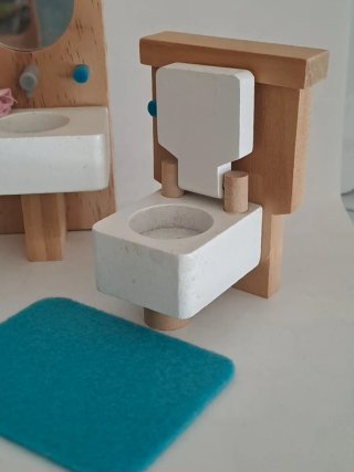 Set Baño Juguete Madera