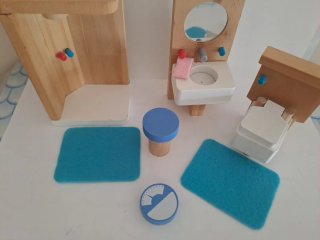 Set Baño Juguete Madera
