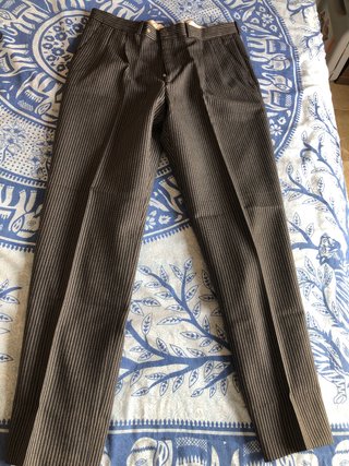 Pantalón de chaqué rayas marrones T46