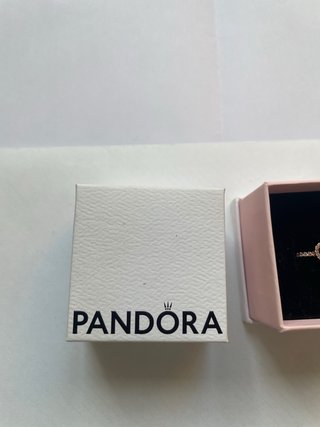 Anillo Pandora Corazón Azul y Dorado