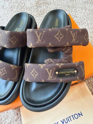 NEW Sandalias Louis Vuitton Pillow Comfort Marrón