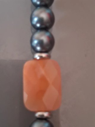 Bracciale donna pietre marroni e arancio