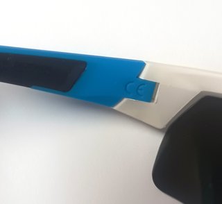 Gafas de Sol Deportivas Blancas y Azules (CE)