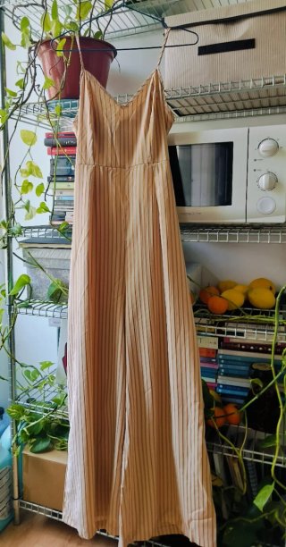 Mono Verano Mujer Talla M Rayas Doradas a estrenar