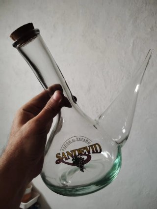 Porrón de Cristal Vintage Nuevo