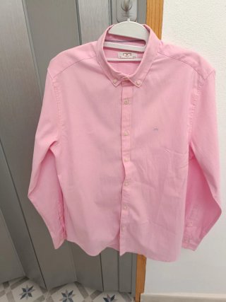 Camisa de vestir rosa para hombre