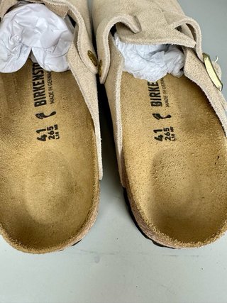 Sabot Birkenstock Boston Beige Pelle Scamosciata