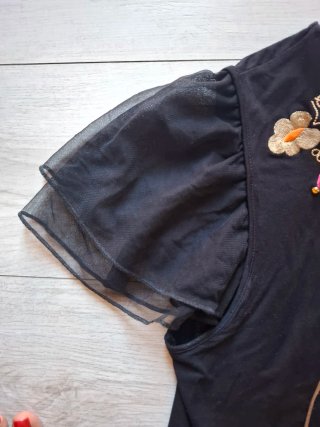 Camiseta bordada Paul Brial negra