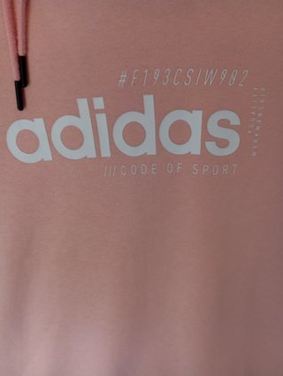 Adidas pink logo hoodie size S womens pastel pink