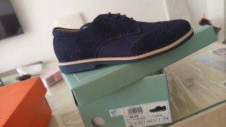 Zapatos niño piel Coconut azul número 34 l