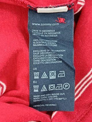 Polo Tommy Hilfiger Rayas Rojas Blancas - L
