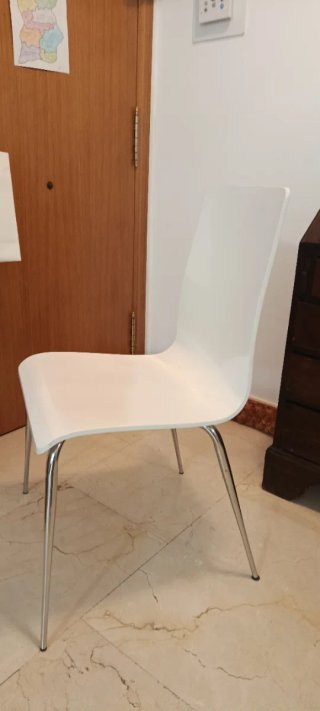 Mesa redonda extensible blanca