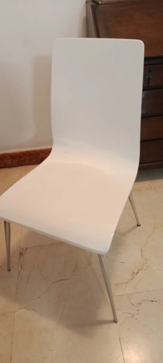 Mesa redonda extensible blanca