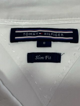 Camisa Tommy Hilfiger Mujer Slim Fit Blanca Talla