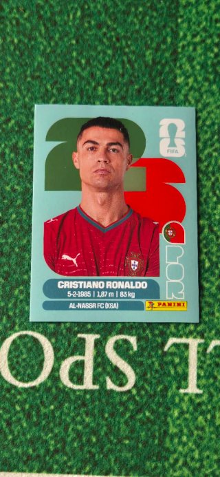 Cromo Cristiano Ronaldo Mundial Qatar 2022 Panini