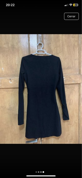 Vestido negro manga larga