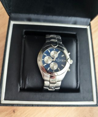 Reloj Minister Chronograph Azul y Plateado