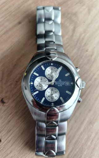 Reloj Minister Chronograph Azul y Plateado