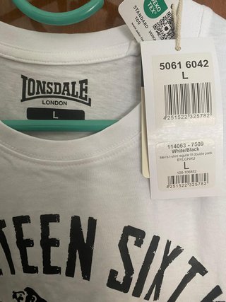 Camiseta Lonsdale London Blanca Talla L Nueva