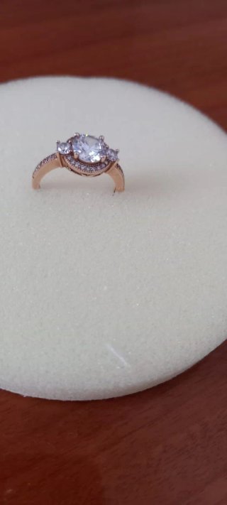 Anillo BIJOY oro chapado y plata de 950 con piedra