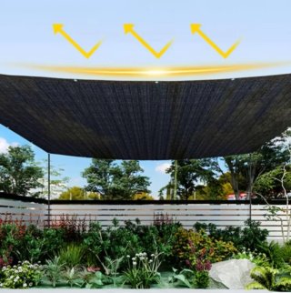 Toldo de 3X4 negro para exterior