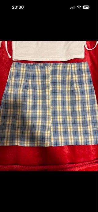 Conjunto Top y Falda Plisada Mariposa