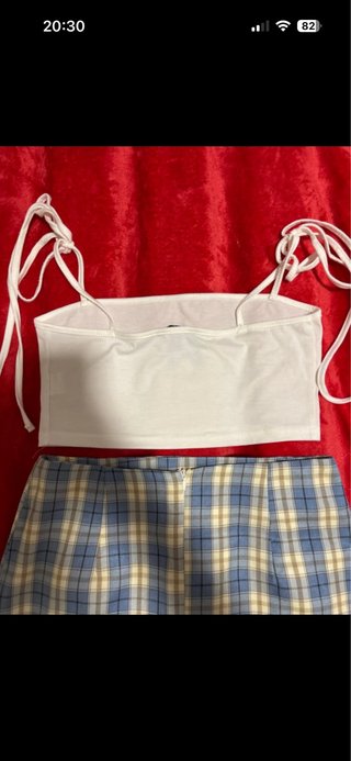 Conjunto Top y Falda Plisada Mariposa