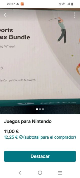 Accesorios Nintendo Switch Son dos juegos distinto